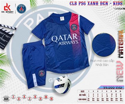 Bộ Quần Áo bóng đá trẻ em CLB PSG Tím Sân Nhà 2023-2024